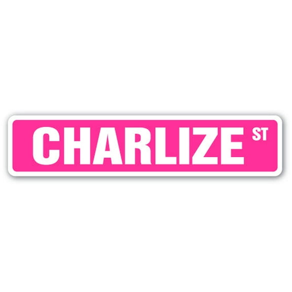 CHARLIZE Street Sign Childrens Name Room Sign | Indoor/Outdoor |  30" Wide