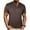 Brown, variant on BRGZLK Mens Henley Shirts Comfy Round Neck Solid Color Button Pullover Short Sleeve T Shirt Top Wine XXL