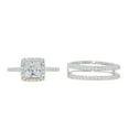 thumbnail image 2 of KDSJSXW Gold Rings That Don'T Tarnish Creative Women Set Zircon Ring Two Piece Creative Engagement Ring Set Hand Fashion Princess Engagement Ring Wedding Band Ring Set (Silver,8), 2 of 6
