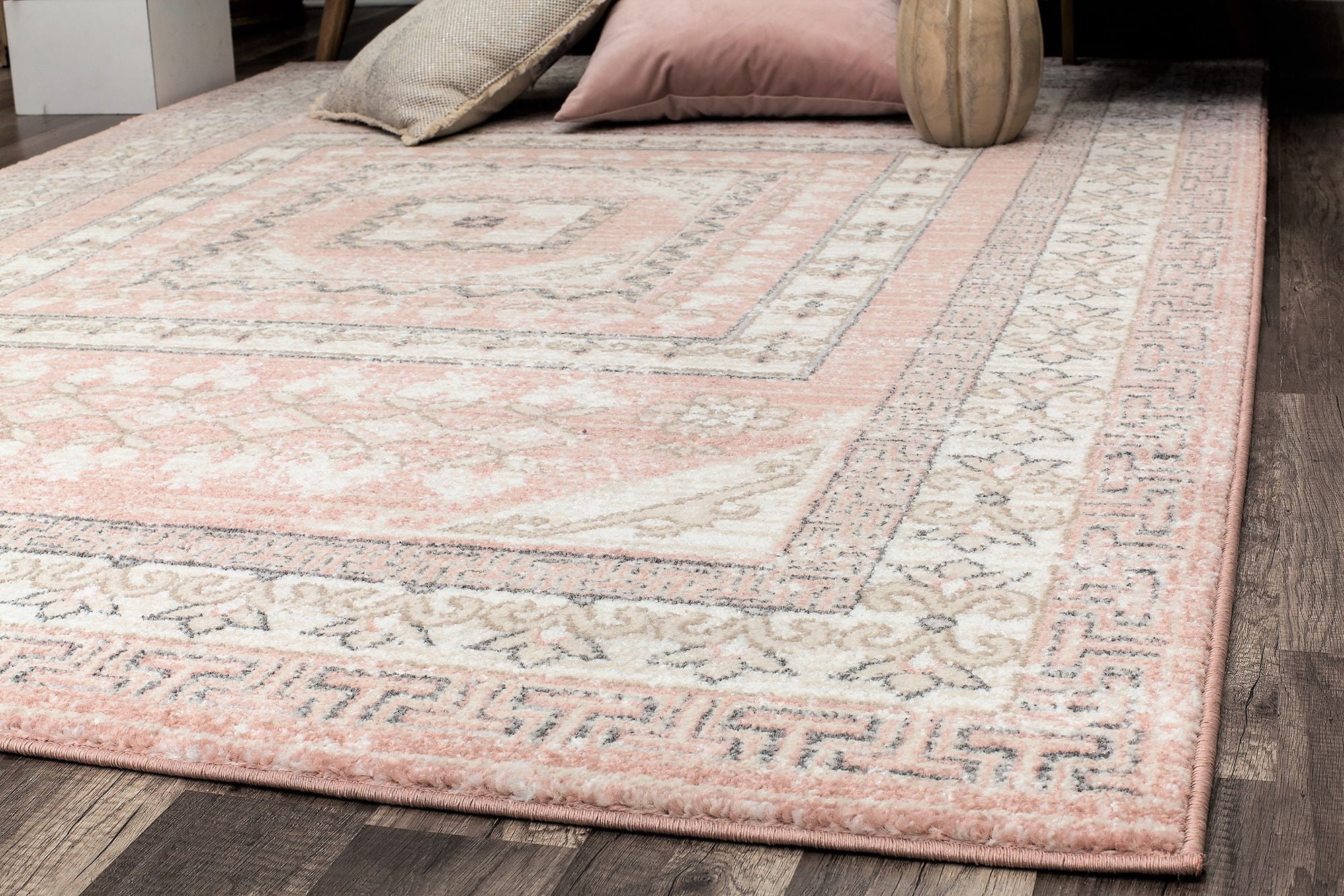 Harper HY40A Carnation Transitional Vintage Pink Area Rug, 8'x10'