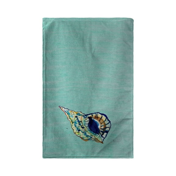 Betsy Drake BT606C 30 x 50 in. Betsys Shell - Teal Beach Towel