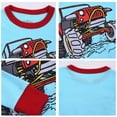 thumbnail image 3 of SXIMEE 3-8T Long Sleeve Snug Fit Pajamas for Boys 100% Cotton Sleepwear,Tops and Pants 2-Piece PJ Set, Truck Pattern, 3 of 6