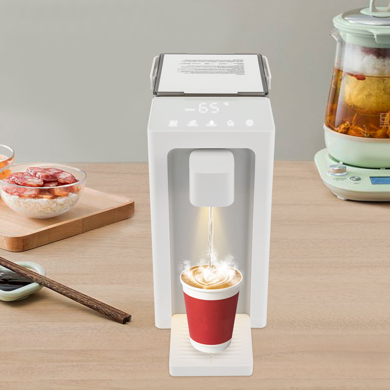 Dwellnix Electric Hot Water Dispenser with 1450W Power, 3L Capacity, and Fast Heating Technology, Adjustable Temperature for Tea, Coffee, and Hot Milk - Ideal for Home & Office Use