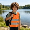 thumbnail image 6 of Trikvn Kids Reflective Safety Vest High Visibility Breathable Mesh Lightweight Waistcoat with Hook and Loop Closure for Cycling Walking Running Outdoor Crossing Guard, 6 of 9