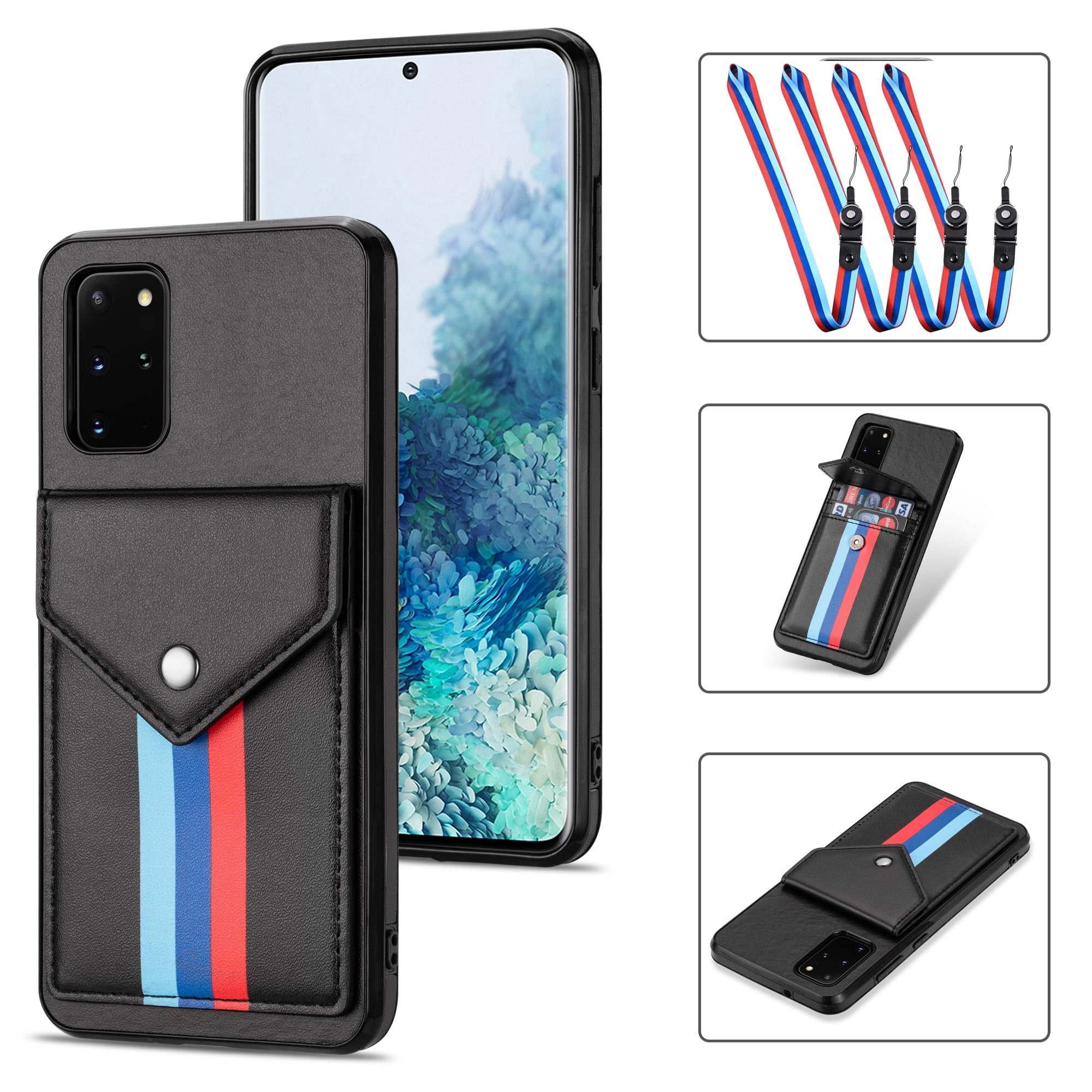 Cover for Huawei P30 Leather Premium Business Card Holders Kickstand Cell Phone case with Free Waterproof-Bag Holistic Huawei P30 Flip Case