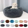 thumbnail image 1 of Labymos Blusea Soft Plush Round Pet Bed Cat Soft Bed Cat Bed for Cats Small, 1 of 7