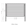 thumbnail image 5 of ALEKO Yard Garden Powder Coated Steel Fence 8' x 5' Milan Style Black, 5 of 6