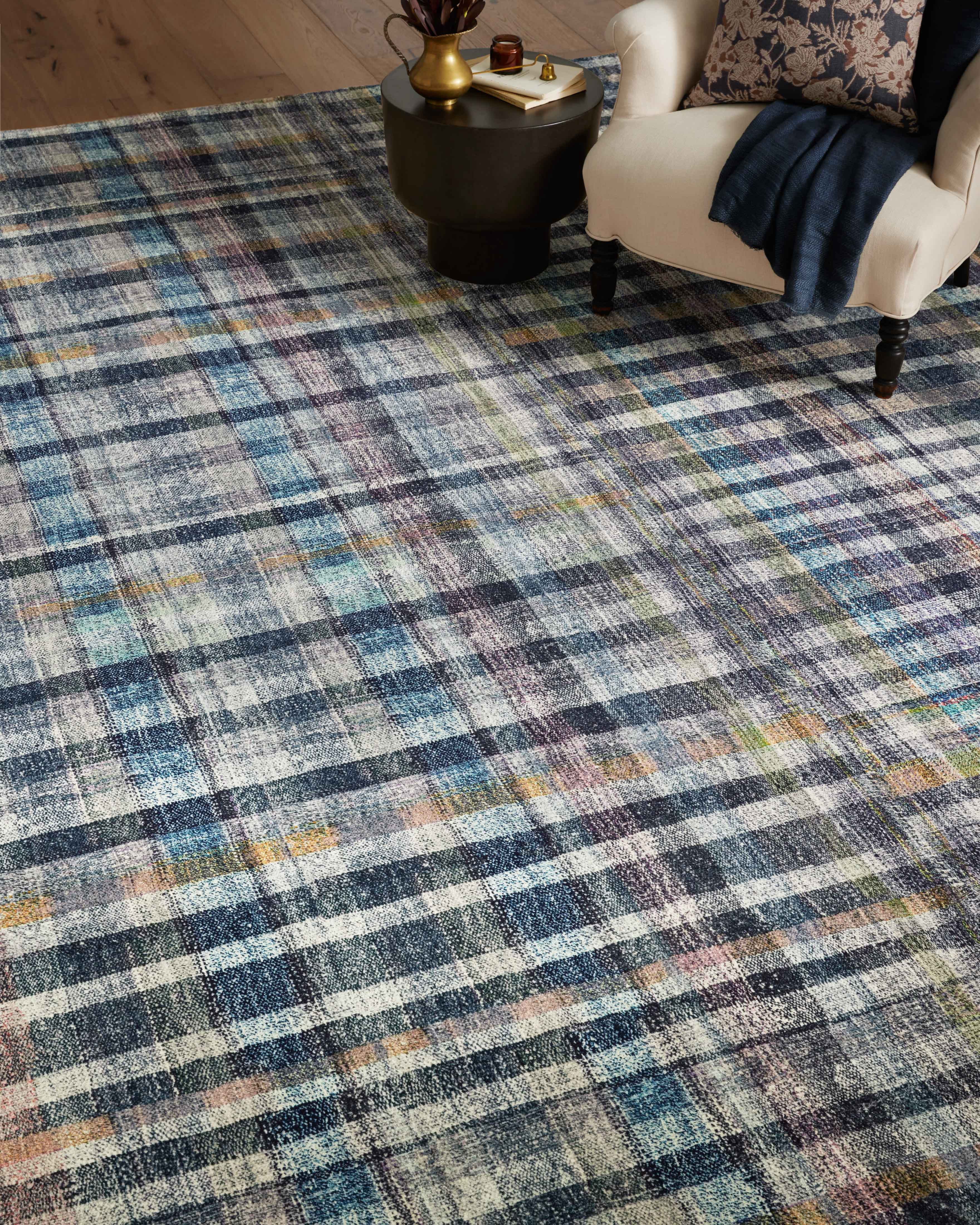 Chris Loves Julia x LoloiHumphrey Plum / Multi 2' x 3'-6" Rectangle Accent Rug
