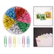 thumbnail image 5 of 600 Clips de papel de colores, Clips de papel metálicos abrazaderas con 2 cajas para documentos de papelería escolar de ina, Clips de papel (50mm, Macarena Clips de papel de color, 5 of 8