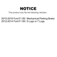 thumbnail image 2 of AmeriBRAKES Front Rear Semi-Metallic Disc Brake Pads Kit For Ford F-150 KNF-101171, 2 of 8