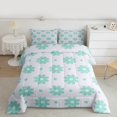 thumbnail image 2 of Homewish Cute Blossom Queen Comforter Set,Kawaii Polka Dots Bedding Sets,Green Gray Bedding Comforter Set For Teens,Luxury Bedroom Decor Reversible,3pcs, 2 of 8