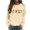 Beige, variant on Halloween Sweatshirt for Women Casual Long Sleeve Pullover Sweatshirt for Daily Comfort and Style Black L