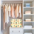 thumbnail image 4 of Yayeee Collapsible Storage Bin with Lid Fabric Closet Decorative Basket with Handles, Sunshine Pineapples, 4 of 7