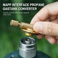 thumbnail image 3 of TFixol Adaptateur Compact de Propane vers Réservoir de Gaz Plat pour Cuisinières Extérieures - Outil de Conversion en Alliage d'Aluminium Argenté et Laiton, 3 of 7
