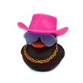 thumbnail image 4 of Accesorios para sombrero de pato amarillo Mini sombrero de vaquero Sombrero de paja Sombrero de jazz Sombrero decorativo para muñeca, 4 of 4