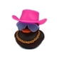 thumbnail image 3 of Accesorios para sombrero de pato amarillo Mini sombrero de vaquero Sombrero de paja Sombrero de jazz Sombrero decorativo para muñeca, 3 of 4