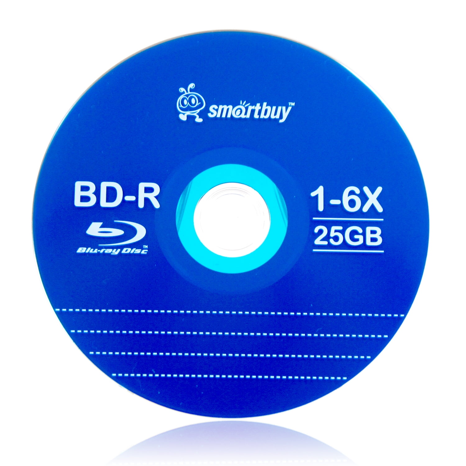 Smartbuy 0 Disc 25gb 6x R r Blu Ray Single Layer Logo Top Surface Blank Data Recordable Media Disc With Cakebox S Walmart Com Walmart Com