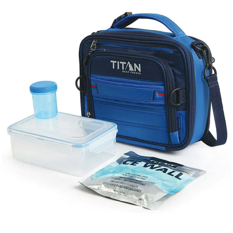 Titan Arctic Zone Fridge Cold, Crush Resistant Lunch Pack with 2 Ice Walls,  2-pack