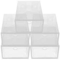 Niceauty 5Pcs Clear Stackable Shoe Storage Boxes Organizer for Sneaker and High Heel