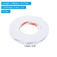 thumbnail image 2 of REGALWOVEN 2m/6.6ft Sealing Foam Tape 1.5cm Wide 8mm Thick Single Sided Weather Stripping Door Seal Strip White, 2Roll, 2 of 6