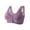 A-3-Purple, variant on Bigersell Womens Bras Front Closure 3pcs Wire-Free Bra Style R-77 Breathable Support Bras Pack R-77-khaki