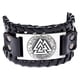 thumbnail image 4 of Pulsera de cuero hombre mujer, Brazalete Vikingo Guerrero Valknut, ajustable para Hombre Mujer Novio Pareja Enamorado. Amuleto Nórdico MADIOLA Vikingo Valknut, 4 of 6