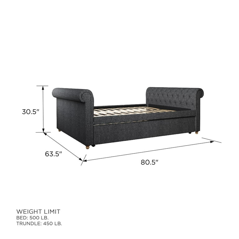Dhp sophia upholstered on sale queen full trundle