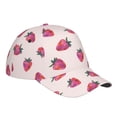thumbnail image 3 of Fotbe Hand Drawn Strawberry Classic Baseball Cap, Adjustable Snapback Hats, Outdoor Baseball Hat for Men and Women Cotton Soft, 3 of 9