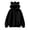 Black, variant on Women's Fuzzy Fleece Hoodie Bear Ears Hooded Pullover Cute Sweatshirt Long Sleeve Cozy Warm Relaxed Fit Top Winter