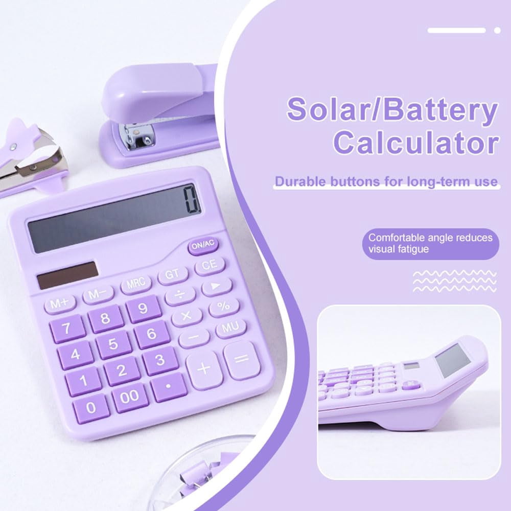 Purple Desk Organizers And Accessories With Organizer 360° Rotating Pen Holder Office Supplies  Cute Stationery Set