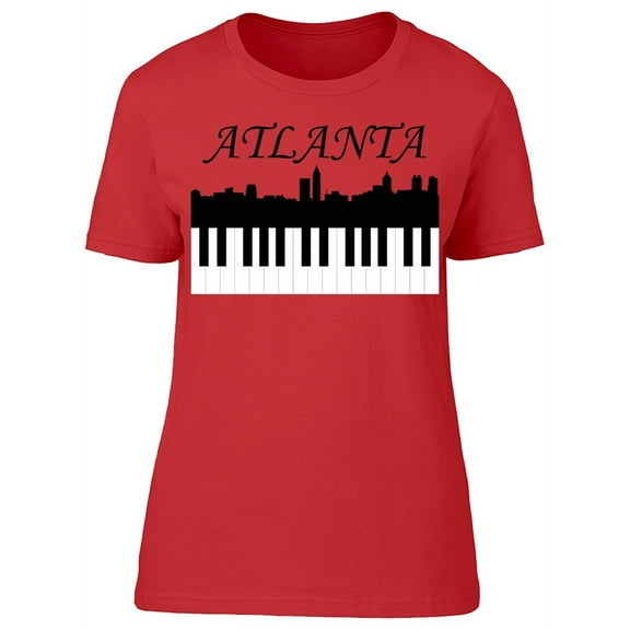 Atlanta Music Piano T-Shirt Women -Image by Shutterstock, Female 3X-Large