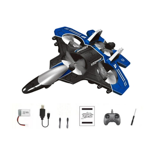 Avión de Control Remoto de Espuma, Avión RC para Niños, Decoración, Simulación de Detección, Artesanía, Avión de , Juguete, Avión, Juguetes Par Azul