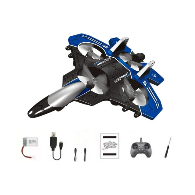 Avión de Control Remoto de Espuma, Avión RC para Niños, Decoración, Simulación de Detección, Artesanía, Avión de , Juguete, Avión, Juguetes Par Azul