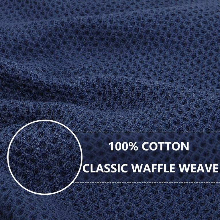 Mü Kitchen 100% Cotton Classic Navy Blue Set Of 2 Dish Towels