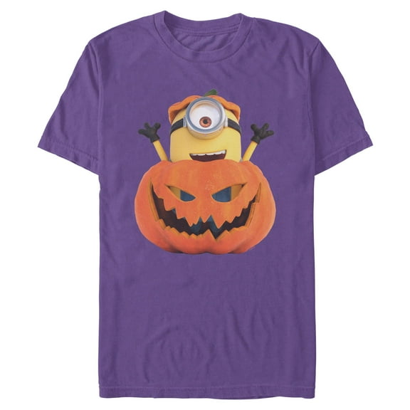 Mens Despicable Me Halloween Stuart Pumpkin Surprise T Shirt