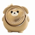 thumbnail image 2 of COM1950s Cute Dog Mini Portable Fan, USB Rechargeable Personal Handheld and Desktop Fan, 3 Adjustable Speeds, Small Quiet Fan for Home Office Bedroom Travel, 2 of 5