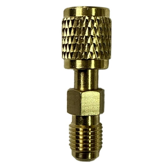 R32 R454B Refrigerant Brass Adapter 1/4 Inch SAE Male HVAC AC Service Tool for Mini Split Systems
