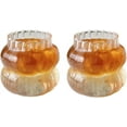 thumbnail image 1 of HUGFEGWE 2 Pcs Ribbed Glass Cups 13.9oz Ripple Drinking Glasses Set Vintage Wave Shape Iced Coffee Glasses Beverage Glasses for Cocktail Beverage Juice Milk CA919-74170, 1 of 7