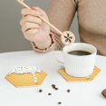 thumbnail image 6 of Balery 4 Pcs White Ice Creamleather Coasters Set, Drink Table Cup Coasters For Living Room Kitchen Coffee Decor, 6 of 9