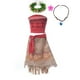 thumbnail image 3 of Disney-vestido de Moana para niñas, disfraz de princesa Vaiana con Collar, conjunto de pollitos de cerdo y mascota para fiesta de cumpleaños, 3 of 5
