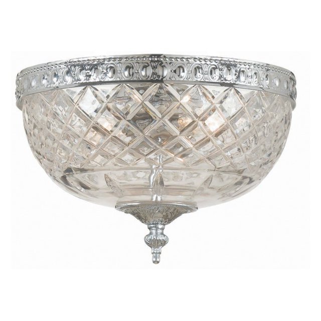 Crystorama Support de Plafond en Cristal Chromé à 2 Lumières