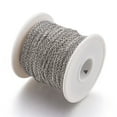 thumbnail image 3 of Tarnish Resistant 304 Stainless Steel Cable Chains Soldered with Spool Flat Oval Stainless Steel Color 3x2x0.4mm about 164.04 Feet/roll(50m/roll), 3 of 3