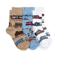 thumbnail image 3 of Jefferies Socks Boys Airplane Train Bulldozer Pattern Novelty Crew Socks 6 Pair Pack, 3 of 4