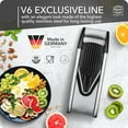 thumbnail image 3 of Mandline Slicer V6 (Starter Set) • Stainless Steel Slicer with V-Blade • Adjustable Vegetable Slicer for Vegetables & Fruits • For Slices, Julienne Strips & Sticks • Vegetable Grater, 3 of 8