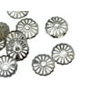 13x2mm Silver Metal Flower Bead Cap With Bumps (50 Piece)