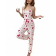 thumbnail image 2 of MEICHEN Pajamas for Women Set Women's Summer European and American Vest and Pants Suit Fold Printed Casual Suit Women's Essentials Fashion Sleepwear, 2 of 9