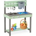 thumbnail image 1 of ZYPPPA Kid's Wooden Play Kitchen, Outdoor Mud Kitchen with Water Play Set and Cooking Toys, Backyard Play for 3+ Years Kid, 1 of 7