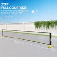 thumbnail image 3 of Soozier 22FT Regulation Portable Pickleball Net with Carrying Bag, Yellow, 3 of 9