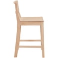 thumbnail image 4 of Linon Darcy 24" Indoor Wood Counter Stool, Set of 2, Unfinished, 4 of 13