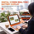 thumbnail image 6 of Transparent 360° Swivel Keyboard Case for iPad Air 11", iPad Air 5/4, iPad Pro 11" 2018-2022, Multi-Touch Trackpad, 7 Color Backlit,Orange, 6 of 8